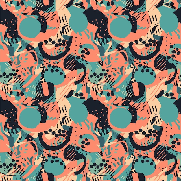 Seamless pattern with cats and the word cat