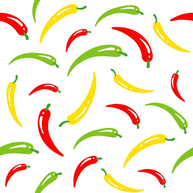 Seamless pattern with chilli peppers Vector illustration EPS 10