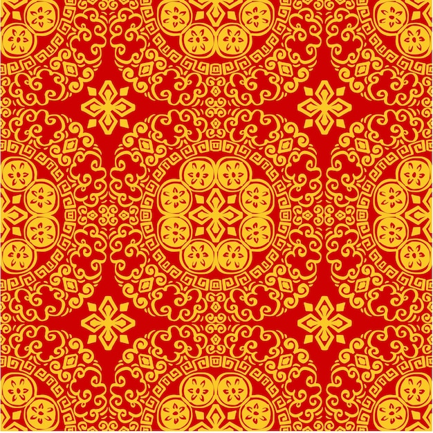 Seamless pattern with chinese new year background