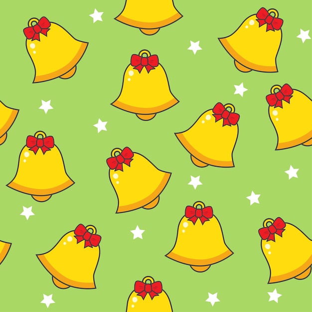 Seamless pattern with Christmas bells