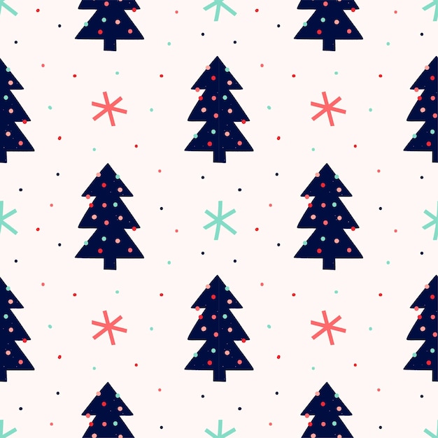 Seamless pattern with christmas tree for wrapping paper