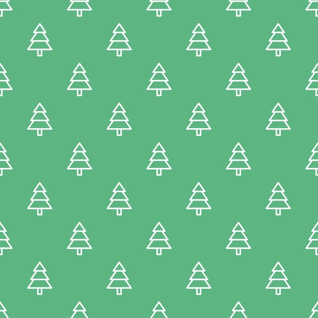 Seamless pattern with christmas trees