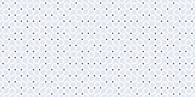 seamless pattern with circle connect shape metaball dots icon integration technology symbols abstract point movement transition round blobs vector texture illustration isolated white background