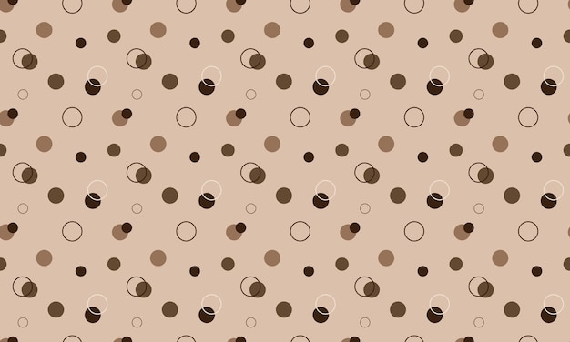 Vector a seamless pattern with circles on a beige background.