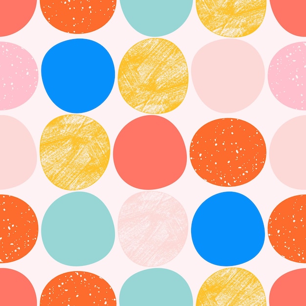 Vector seamless pattern with circles vector background print design