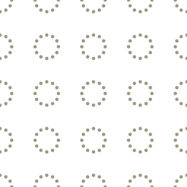 Seamless pattern with circles on a white background.