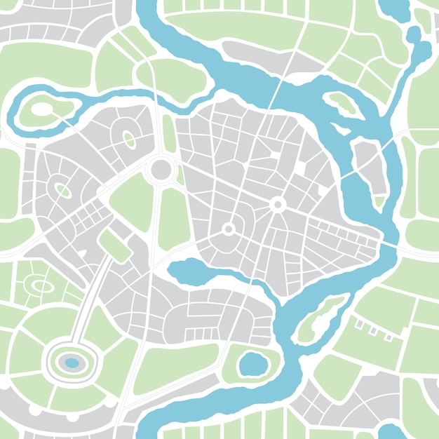 Seamless pattern with city map