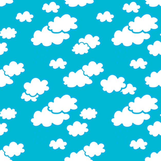 Seamless pattern with clouds, sky pattern.