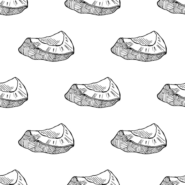 Seamless pattern with coconut doodle for decorative print wrapping paper greeting cards wallpaper and fabric