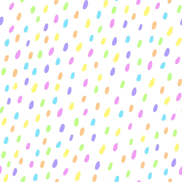 Vector seamless pattern with colored drops in pastel colors