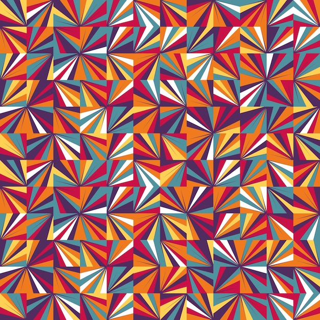 Seamless pattern with a colored triangles.