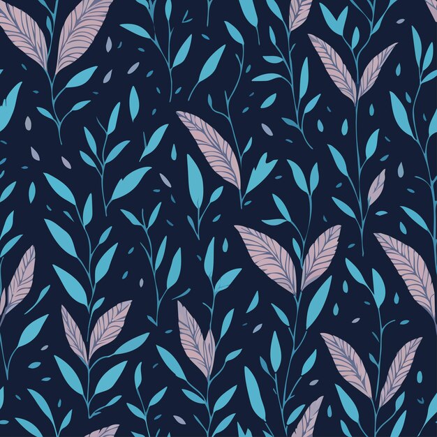 Seamless pattern with colorful butterfly wings and leafs