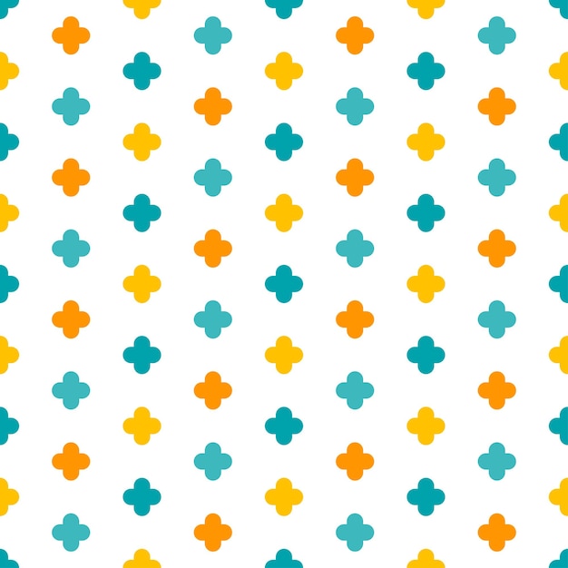 Seamless pattern with colorful cross