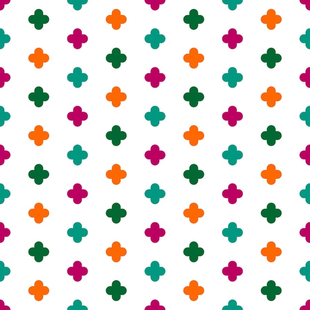 Seamless pattern with colorful crosses