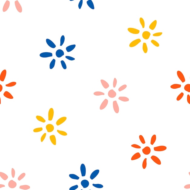 Seamless pattern with colorful flower