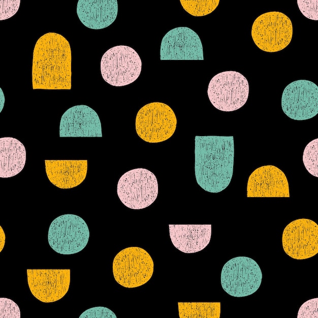 Seamless pattern with colorful geometric shapes. scandinavian print for fabric, wallpaper or home de