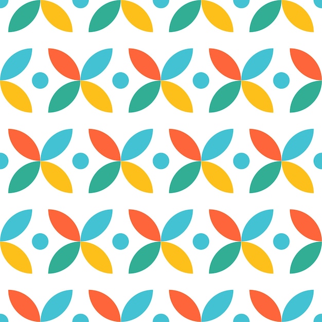 Modello senza cuciture con forme geometriche colorate. stampa in stile scandinavo per banner web,