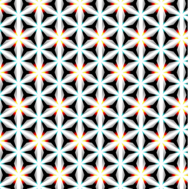 seamless pattern with colorful hexagonal hexagonal pattern background design 3d rendering shape