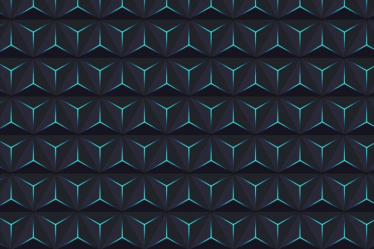 Vector seamless pattern with colorful hexagonal hexagonal pattern background design 3d rendering shape