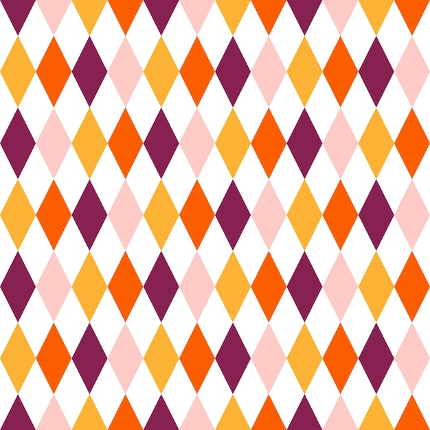 Seamless pattern with colorful rhombuses