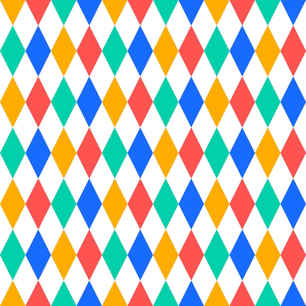 Vector seamless pattern with colorful rhombuses