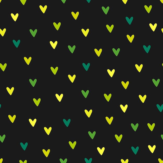 Vector seamless pattern with colorful small hearts