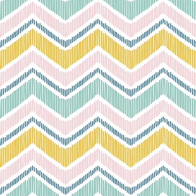 Seamless pattern with colorful soft striped chevron