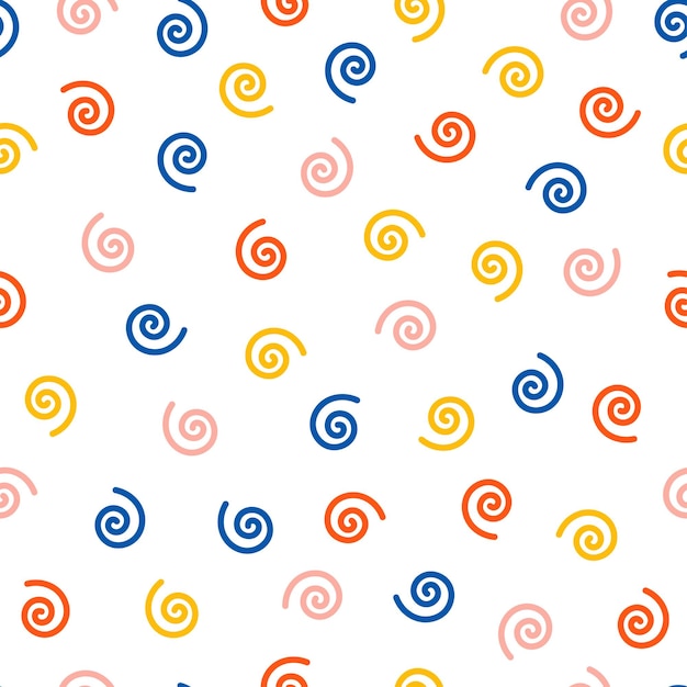 Seamless pattern with colorful spiral