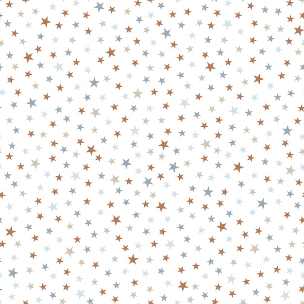 Seamless pattern with colorful stars.