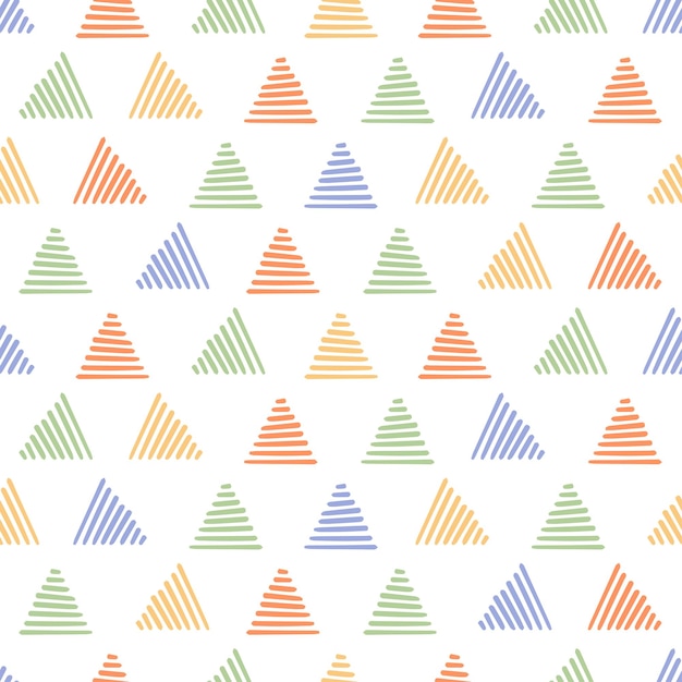 Seamless pattern with colorful triangles  pattern.