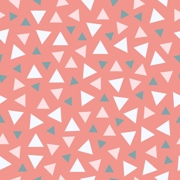 Vector seamless pattern with colorful triangles