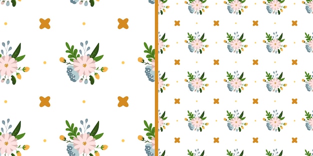 Seamless pattern with creative decorative flowers in scandinavian style Great for fabric textile Vector background