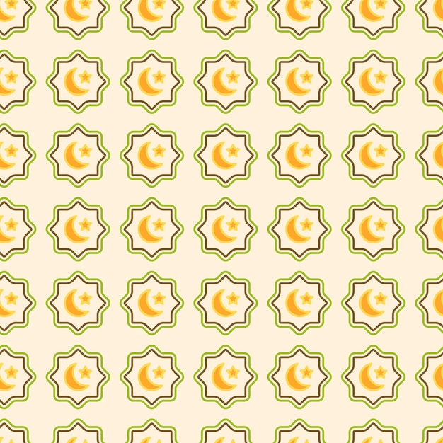 seamless pattern with Crescent moon