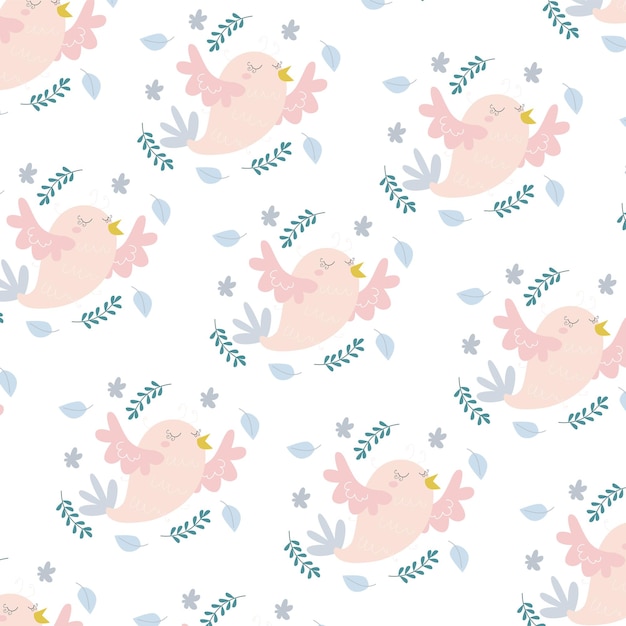 Seamless pattern with cute animal cartoons perfect for wrapping paper and decoration