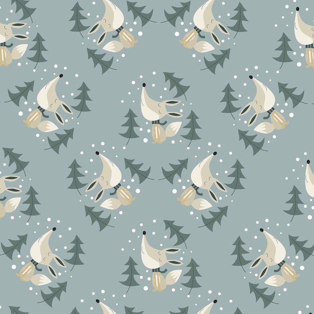 Seamless pattern with cute animal cartoons perfect for wrapping paper and decoration