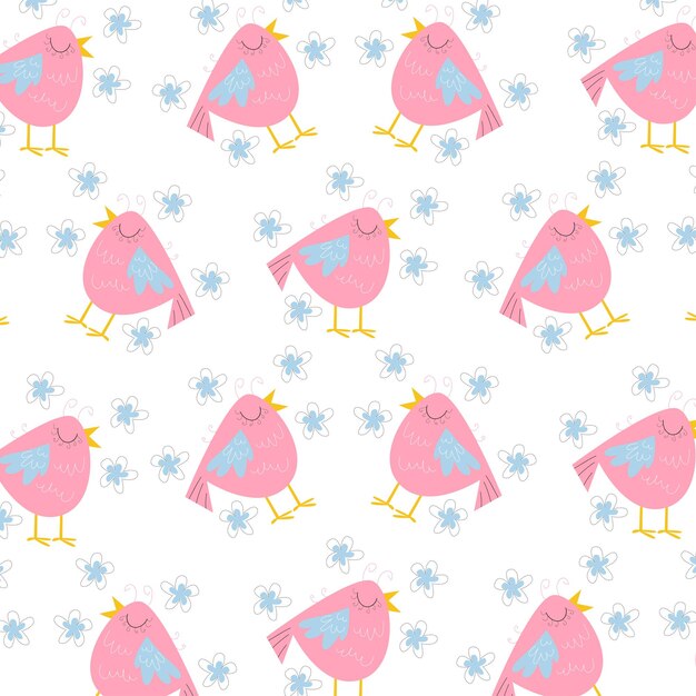 Seamless pattern with cute animal cartoons perfect for wrapping paper and decoration