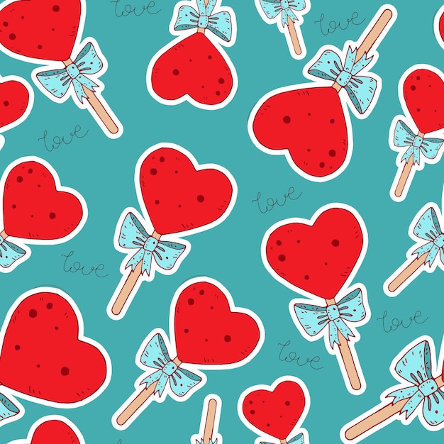 seamless pattern with cute candies