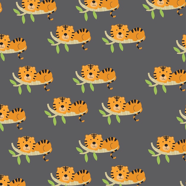 Seamless pattern with cute cat animals Perfect for kids clothes design