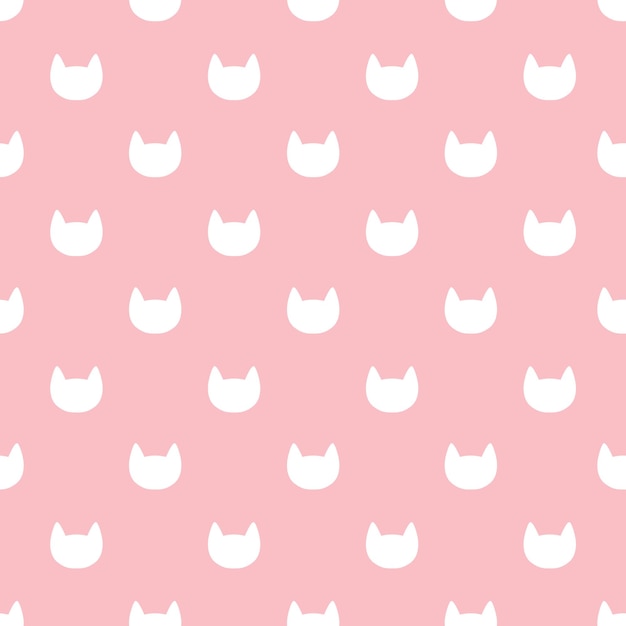 Seamless pattern with cute colorful cats Great for fabric textile Vector Illustration