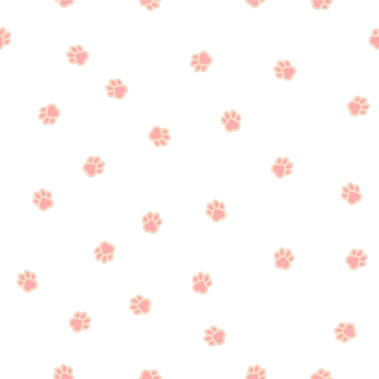 Vector seamless pattern with cute delicate pink cat paws vector illustration