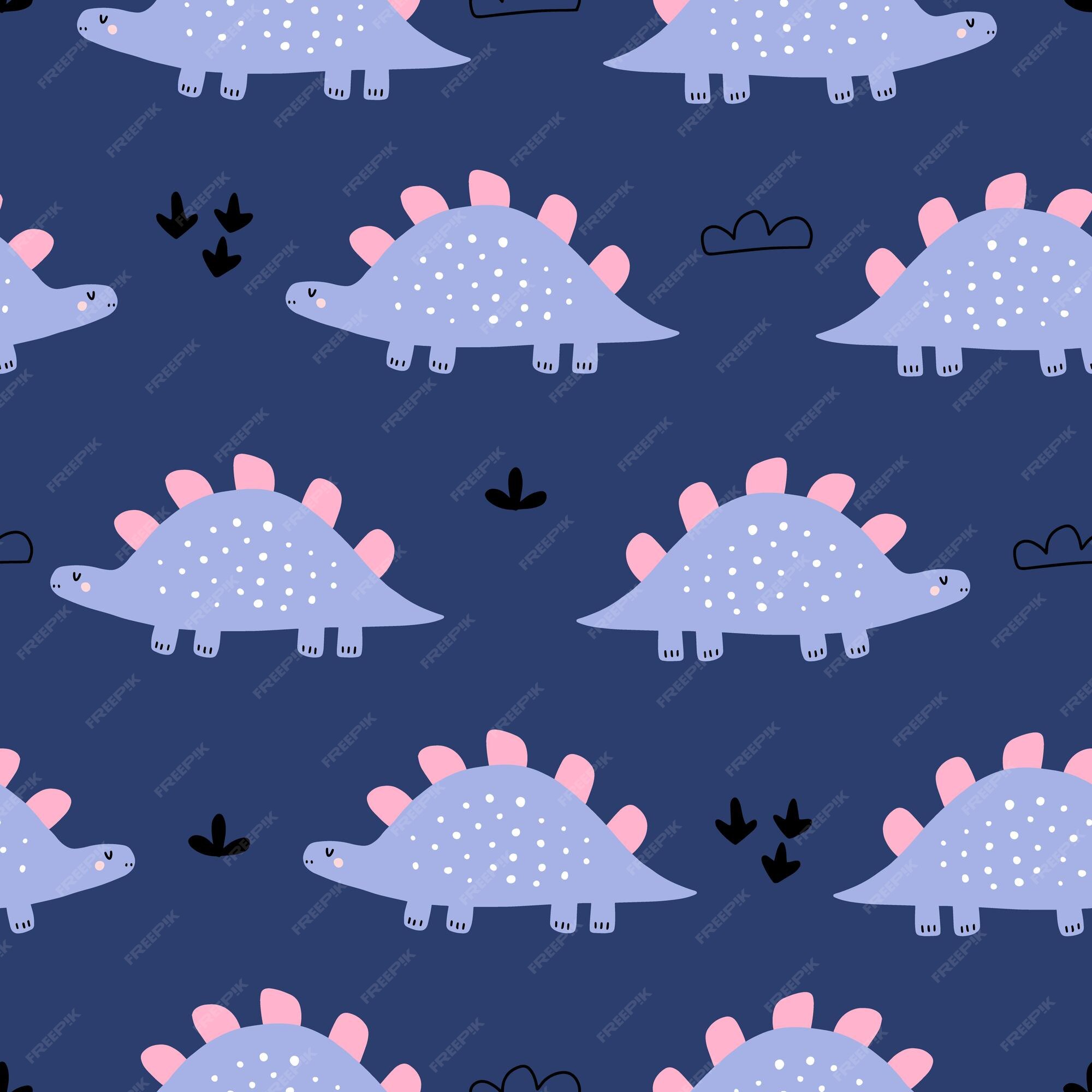 Dino background. Seamless pattern with dinosaurs, baby pattern. Cute vector  texture for kids bedding, fabric, wallpaper, wrapping paper, textile,  t-shirt print. Cartoon style, vector. 15643936 Vector Art at Vecteezy