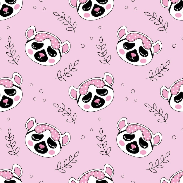 Vector seamless pattern with cute lemur. wallpaper for printing on fabric, clothing, and packaging paper. pink background for girls.