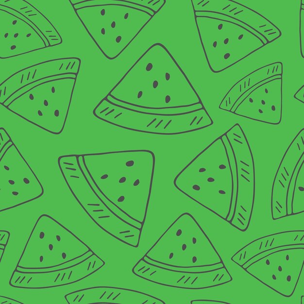 seamless pattern with cute watermelon