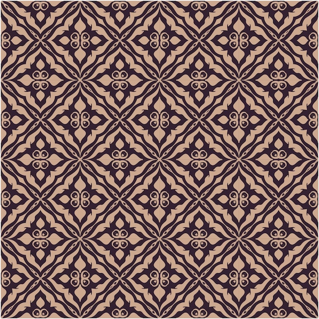 Seamless pattern with damask motif style