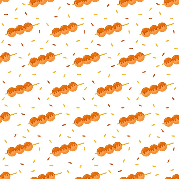 Seamless pattern with Dango for decoration