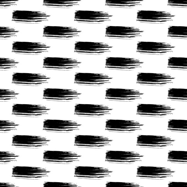 seamless pattern with dark hand drawn scribble smear on white background abstract grunge texture vector illustration