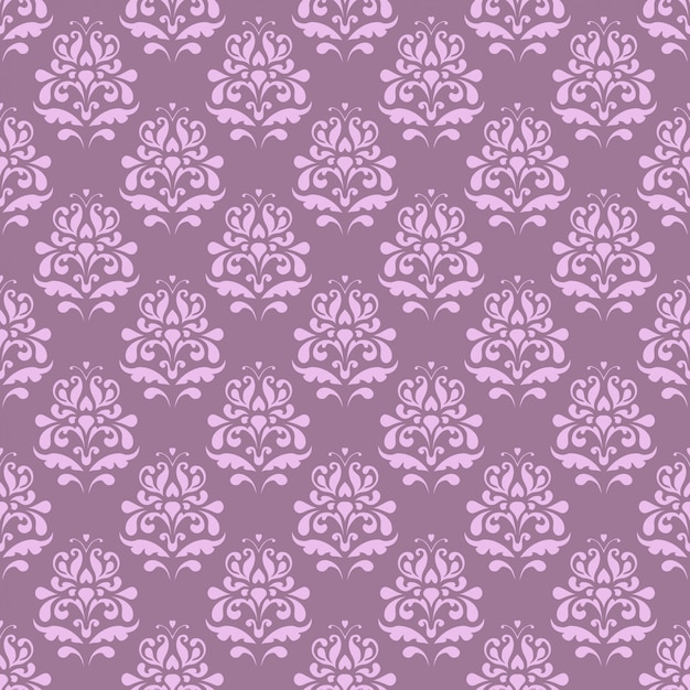 Vector seamless pattern with decorative flowers - irises.