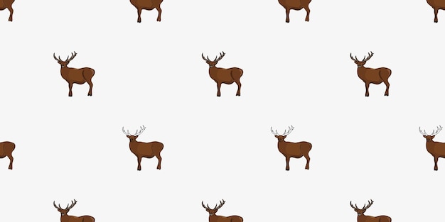 鹿とシームレスなパターン。