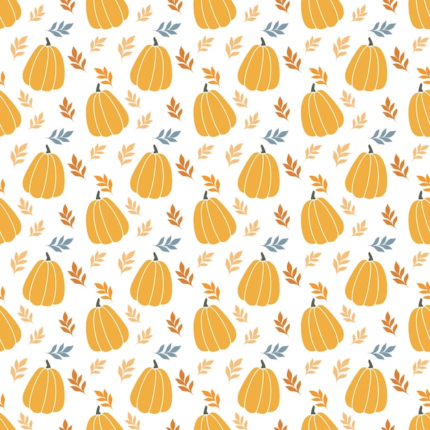 Seamless pattern with different leaves