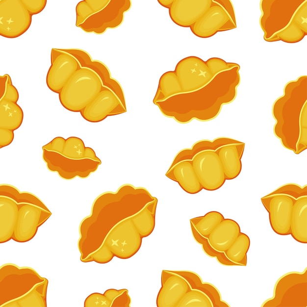 Seamless Pattern with different types of pasta Seamless pattern with pasta Food Pattern